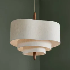 MARKET SET Pebble tekstil-hængelampe creme Ø 58 cm