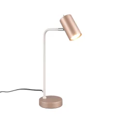 Marley bordlampe, brun/lysegrå, højde 45 cm, metal