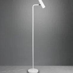 Marley gulvlampe, hvid, højde 151 cm, metal
