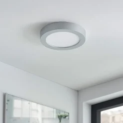 Marlo LED-loftlampe sølv 3000K rund 25,2cm