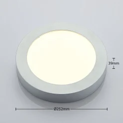 Marlo LED-loftlampe sølv 3000K rund 25,2cm