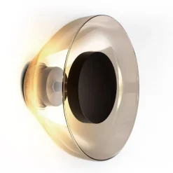 MARSET Aura LED-væglampe, Ø 18 cm, røggrå