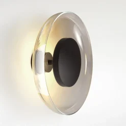 MARSET Aura LED-væglampe, Ø 25 cm, røggrå
