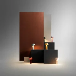 MARSET Bicoca LED-bordlampe, batteri, perlehvid