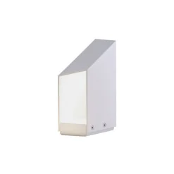 MARSET LED-sokkellampe Domus, højde 26 cm, hvid, aluminium