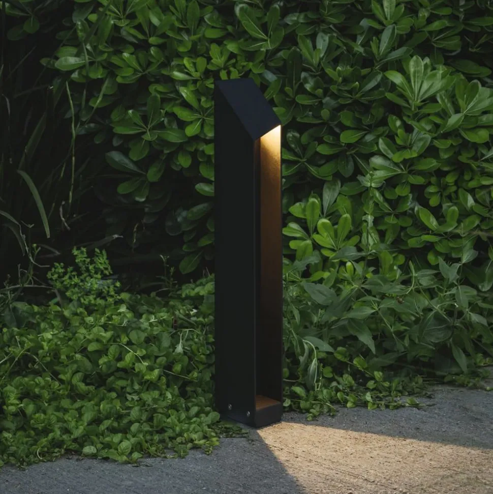MARSET LED-sokkellampe Domus, højde 55 cm, sort, aluminium