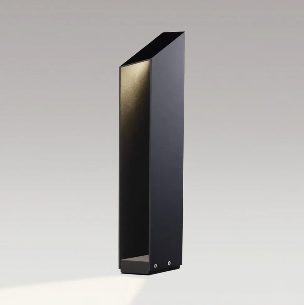 MARSET LED-sokkellampe Domus, højde 55 cm, sort, aluminium