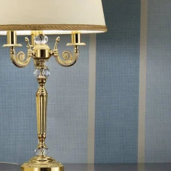 Marvine fornem bordlampe, forgyldt