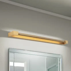 Marylin væglampe til badeværelset, længde 90 cm, guld, aluminium