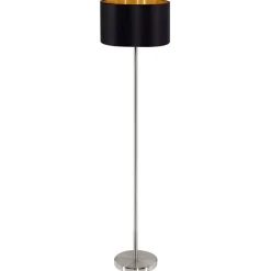 Maserlo ædel stof-gulvlampe