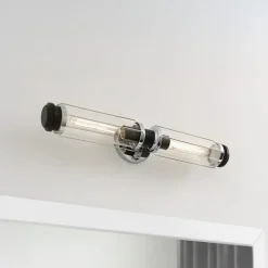 Masthead væglampe til badeværelset, krom, 2 lyskilder, højde 61 cm, IP44