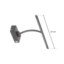 Matisse LED-væglampe, bredde 34 cm, sort
