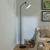 Matlock gulvlampe, højde 158 cm, grå/sort