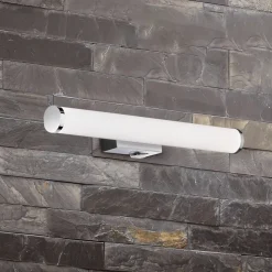 Mattimo LED-væglampe, bredde 40 cm, krom, afbryder