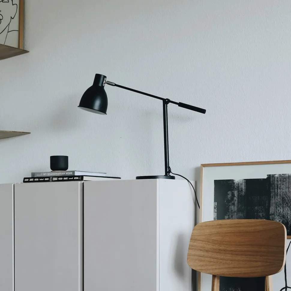MAULfinja bordlampe, sort, metal, justerbar