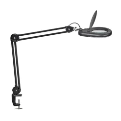 MAULviso LED-forstørrelseslys, sort, højde 50 cm, klemme