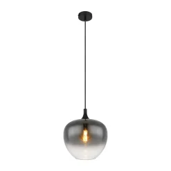 Maxy hængelampe, Ø 29 cm, røgfarvet grå, glas