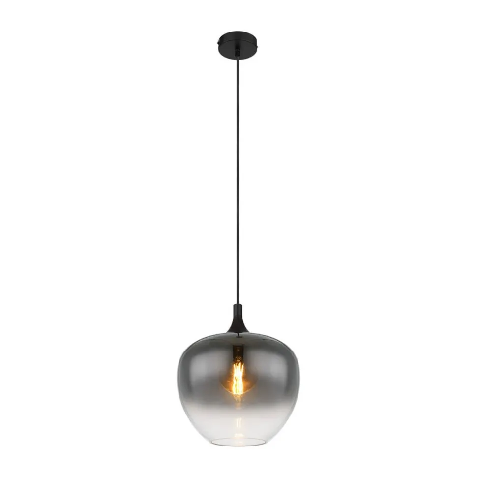 Maxy hængelampe, Ø 29 cm, røgfarvet grå, glas