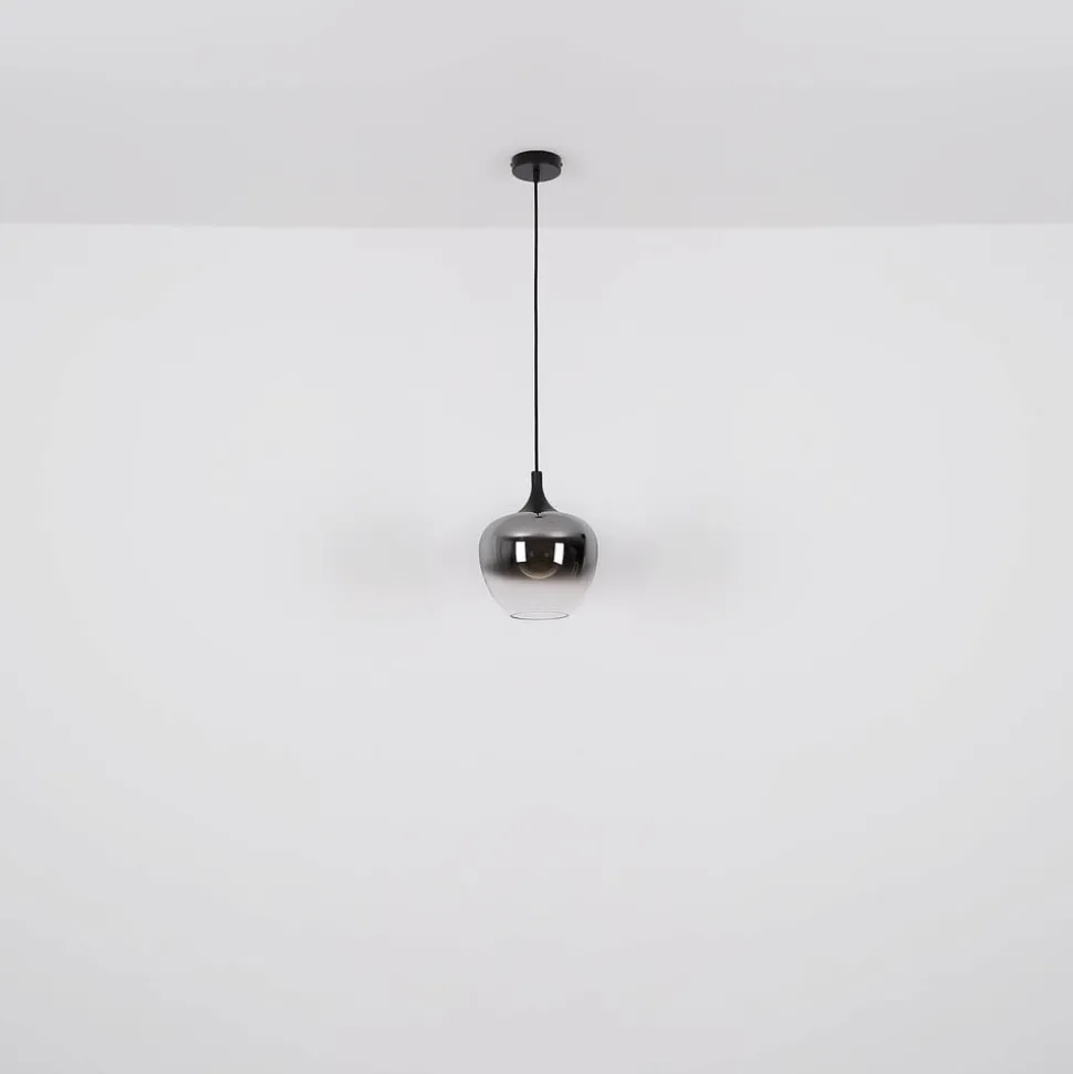 Maxy hængelampe, Ø 29 cm, røgfarvet grå, glas