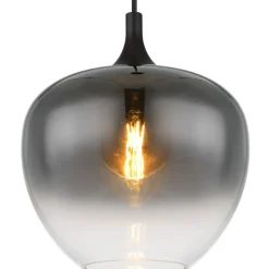 Maxy hængelampe, Ø 29 cm, røgfarvet grå, glas