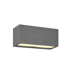 Mayenne udendørs væglampe, antracit, up- & downlight, kantet