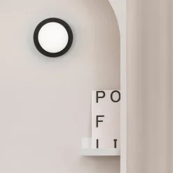 May LED-væglampe, IP44, sort