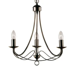 MAYPOLE stilfuld lysekrone med 3 lyskilder