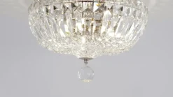 Maytoni Basfor loftlampe, nikkelfarvet, Ø 30 cm, 3 x E14