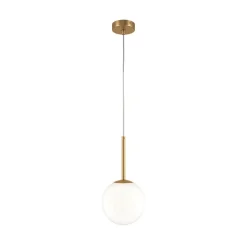 Maytoni Basic form pendel, hvid/guld, 1-lys.