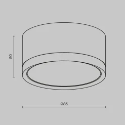Maytoni downlight Hoop, sort, højde 5 cm Ø 8,5 cm aluminium GX53
