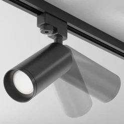 Maytoni Focus skinnespot, GU10, Unity-system, sort