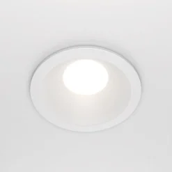 Maytoni forsænket loftlampe Zoom hvid Ø 8,5 cm aluminium IP65 GU10