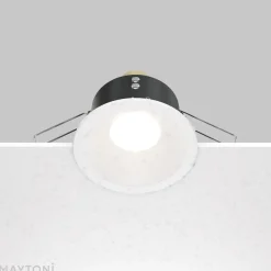 Maytoni forsænket loftlampe Zoom hvid Ø 8,5 cm aluminium IP65 GU10