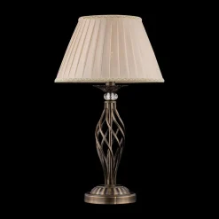 Maytoni Grace bordlampe, 1 lyskilde, messing/beige