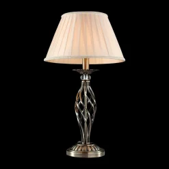 Maytoni Grace bordlampe, 1 lyskilde, messing/beige