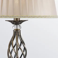 Maytoni Grace gulvlampe, 1 lyskilde, messing/beige