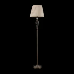 Maytoni Grace gulvlampe, 1 lyskilde, messing/beige