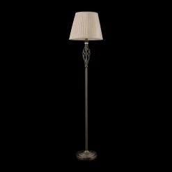 Maytoni Grace gulvlampe, 1 lyskilde, messing/beige