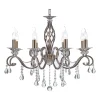Maytoni Grace lysekrone, 8 lyskilder, messing/hvid