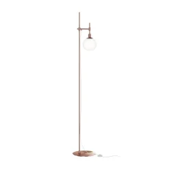 Maytoni gulvlampe Erich, messing rosé, glas/metal, 1 lyskilde.