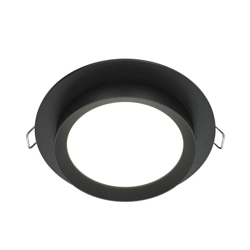 Maytoni Hoop indbygningslampe, rund, sort