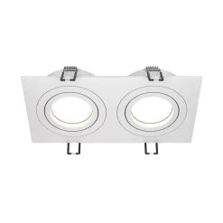 Maytoni indbygningslampe Atom, hvid, 2 lyskilder, 17,5 x 9,2 cm