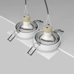 Maytoni indbygningslampe Atom, hvid, 2 lyskilder, 17,5 x 9,2 cm