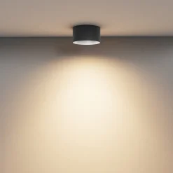Maytoni LED-downlight Vega, sort, Ø 14 cm, 15W, aluminium