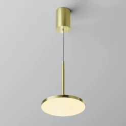Maytoni LED-hængelampe Plato, messing, Ø 18,5 cm, aluminium