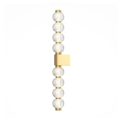 Maytoni LED-væglampe Amulet, lineær, 76 cm, klar/guld