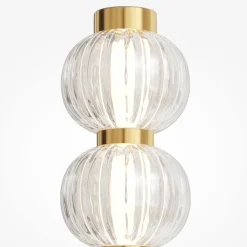 Maytoni LED-væglampe Amulet, lineær, 76 cm, klar/guld