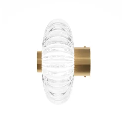 Maytoni LED-væglampe Amulet, rund, Ø 18 cm, klar/guld