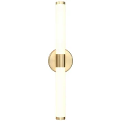 Maytoni LED-væglampe Axis, guldfarvet, højde 35,6 cm