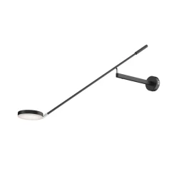 Maytoni LED-væglampe Fad, sort, metal 100 cm justerbar